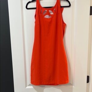 Vibrant Orange Sleeveless Dress
